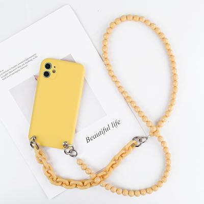 China Luxury Shockproof Necklace Lanyard Bracelet Chain Phone Case For iPhone 11 12 13 Pro X XS XR 7 8 Max Silicon Cover Chain Liquid Soft Blow for sale