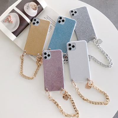 China Silver Bling Luxury Gold Glitter Wristband Portable Case For iPhone 13 12 11Pro X XR XS 7 Max 8 Plus Case Cover For iPhone13 12 11 pro X XR XS for sale