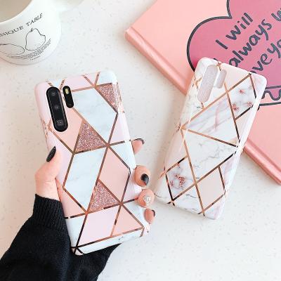 China Luxury Marble Shockproof Fashion Phone Case For HUAWEI P20 P30 P40 pro Lite Join 30 Pro Lite Soft Silicone Case Shockproof Cover for sale