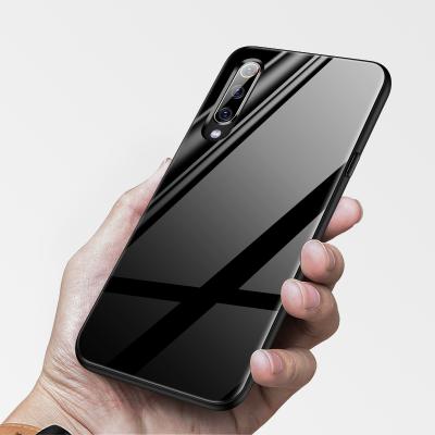 China Mirror Shockproof Luxury Simple Tempered Glass Case For Xiaomi MI 10 8 9 Se Lite F1 Redmi 6 7 pro note 5 plus Pocophone F1 Phone Coque Cover for sale