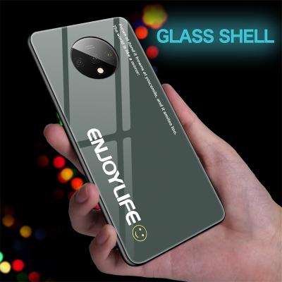 China Simple Colorful Luxury Waterproof Mirror Tempered Glass Phone Case For Oneplus 8 7T 7 pro 6 6T 5 5T Protective Cover For 8 7 6 5T Coque for sale