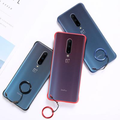 China Transparent Matte PC Phone Cover Frameless Slim Transparent Matte PC Phone Case For Oneplus 7 7Pro 6 6T 5 5T Ring Rope Protection Cover Coque Funda for sale