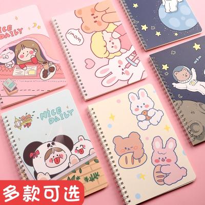 China Wholesale Customized Printed Student A5 Coil Book Work Notepad Gift Notebook Beautiful Professional Creative Cartoon Loose Leaf Book for sale