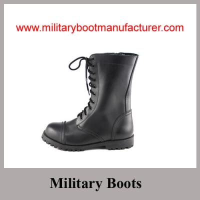 Chine Wholesale China Made Black Full Leather Military Combat Boots à vendre