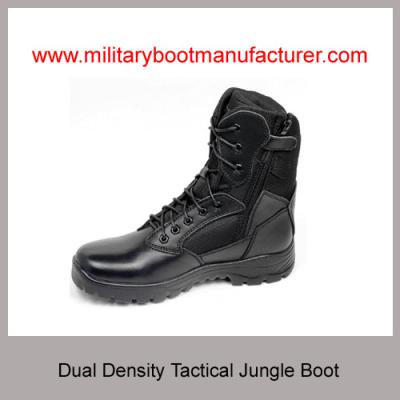 Chine Wholesale China Military Tactical Combat Boot With PU Rubber Dual Density Full Grain Leather 1400D Nylon Size Zipper à vendre