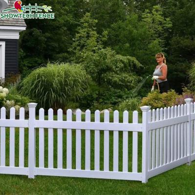 China Easily Assembled Sample Decorative White Garden PVC Fence Panels Nailed Plastic Vinyl Available 4ft for sale