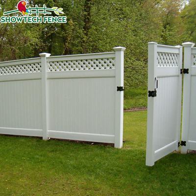 China Easily Assembled High Quality Vinyl Privacy Barrier With Lattice Top for sale