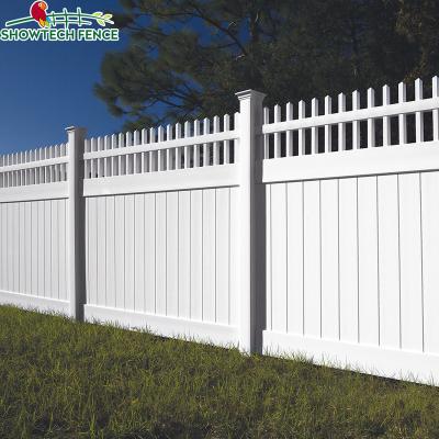 China Easily Assembled Fence Company / Supplier Wood Like PVC Fences for sale