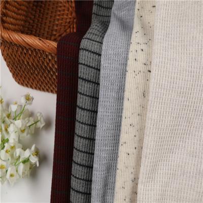 China Wicking 60% Polyester 40% Cotton 220GSM Waffle Knitted Fabric for sale