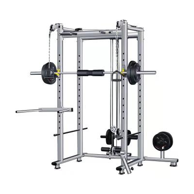 China Universal Gymfunctional Household Fitness Equipment Blacksmith Machine Multi Gym Squat Rack Stand Weightlifting Trainer Set for sale