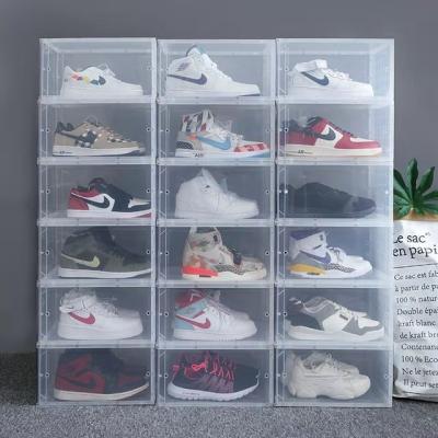 China China Vendor Strong And Stackable Transparent Clear Poplar Storage Plastic Shoe Box for sale