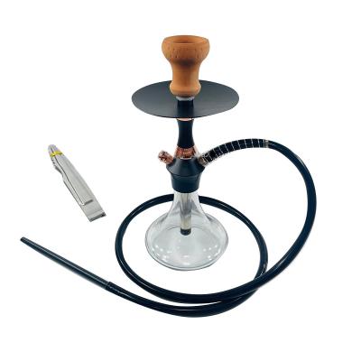 China Moden Supplies Wholesale Designs Wholesale 2 Hose Shisha Aluminum Glass Portable Hookah for sale