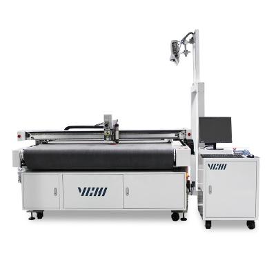 China Identity VCHI Mesh Blade Cutter CNC Knife Cutting Machine Visual Automatic Swinging Leather Textile Cloth for sale