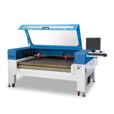 China Optional Two Head VCHI Smart Dual Camera Vision Bordadora Maquina CO2 Laser Cutting Machine For Embroidery for sale