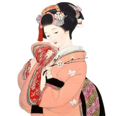 China Amazon Hot Sale Classical Oil Painting By Number Kits Women Beautiful Oil Painting By Numbers Japanese Woman Painting for sale