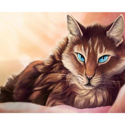 China SICHUANG Drop Shipping Modern Oil Painting By Numbers Cat For Wholesale Acrylic Paint Animal By Number Painting For Living Room Wall for sale