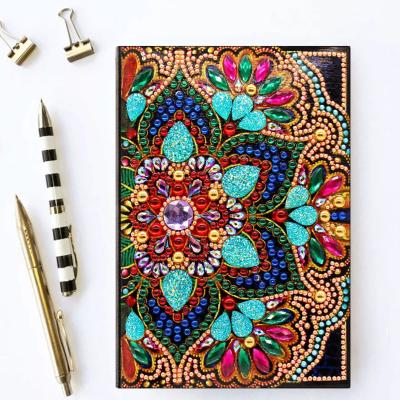 China Waterproof + Eco-Friendly Dropshipping Diamond Painting Books New Creative Notebook Diamond Bright A5 Foreigner Diamond Painting DIY Flower 64-Page Notebook for sale