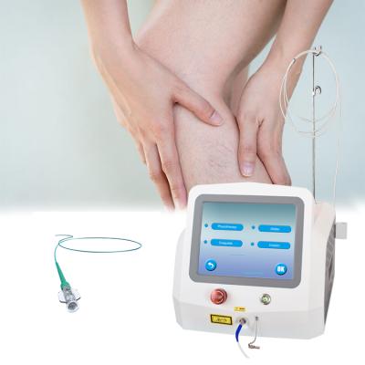 China Medical radial blood vessel removal fiber for PLDD, EVLT and proctology treatment laser surgery medical use 980 1470 diode laser equipments for sale