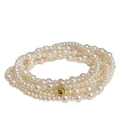 China CLASSIC Natural Freshwater Pearl Sweater Chain Pearl Necklace Fashion Party Gift Multilayer Long Evening Dress Jewelry for sale