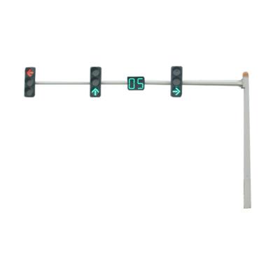 China Usually Q345B/A572 L-shape traffic light pole and traffic light pole with frame for sale