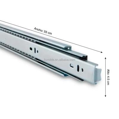 China Industrial Foxslide Side Mount Slow Close Push Open Drawer Bearing Guides Slide 1050mm for sale