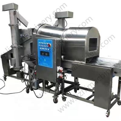 China Meat Processing Maker Automatic Preduster Equipment Drum Coating Machine For Chicken for sale