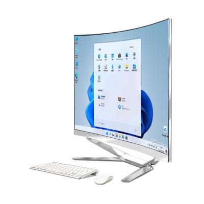 China Fashionable USB Port All In One PC Core i3 i5 i7 CPU Curved Screen 27 Inch Business Office Desktop Computer for sale