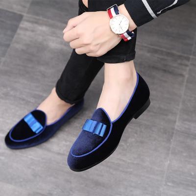 China SS0467 Large Size Korean Style Men's Red Wedding Loafers 2018 Latest Stylish Shoes For Men With Bowknot for sale