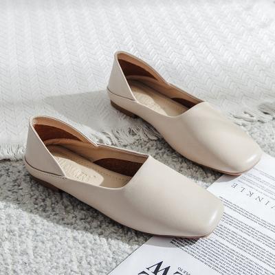 China New Style Women's Shoes Women's Large Casual Shoes Single Flat Square Main Shoes Fashionable Anti-slippery Bean for sale