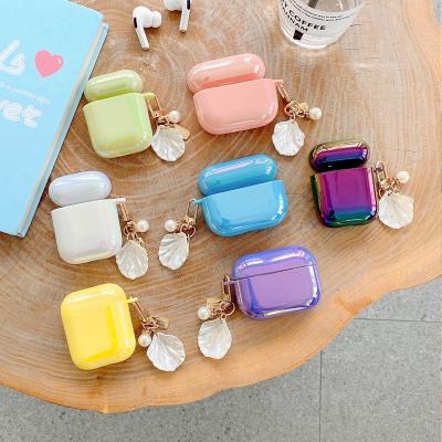 China High Quality Pearl Key Chain For Airpods Case Tpu For Mirror Airpod Case For Airpod Pro Glitter Case for sale