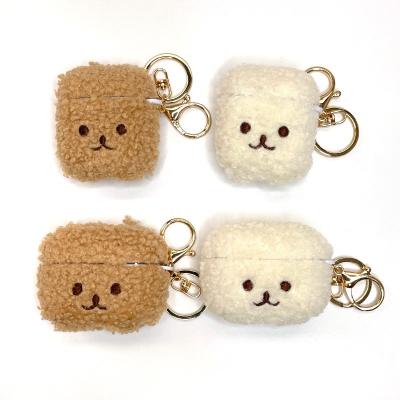 China For Earphone Cute Dog Cotton Fabric For Key Chain Airpod Case For Airpods Pro Case With Chain For Airpod Case Fur for sale