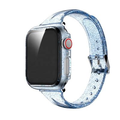 China Fanshion Bling Flash Silicone Cover Case For I Watch Band For Apple Watch Band For Watch Bands for sale