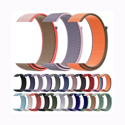 China Fanshion 108 Colors Lightweight Breathable Woven Wrist Strap Sport Buckle For Apple Watch Series 7/6/5/4/3/2/1 Nylon Band 38 40 42 44 for sale