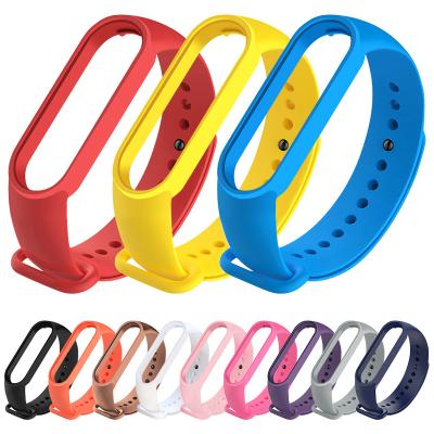 China Fanshion M5 Boorui 2021 MI Band 5 Strap Sport MI Band 4 Strap Silicone Wristbands Miband 6 Strap For MI Band 6 Replacement 5 4 3 for sale