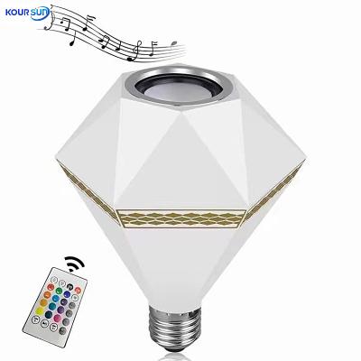 China Diamond type Diamond bluetooth RGB flash music light festival party dance mobile phone bluetooth colorful flash music light for sale