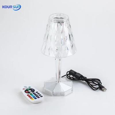 China Colorful Diamond Table Lamp Flash With Remote Control Bar Atmosphere Decorative Stage Lights Party Lights for sale