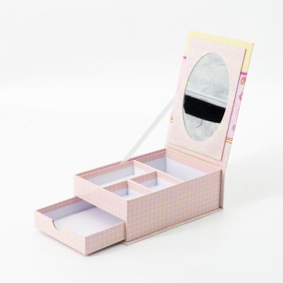 China Recyclable Materials Manufacturers Supply Concise Recyclable Materials Cardboard Paper Makeup Cosmetics Storage Gift Box For Woman for sale