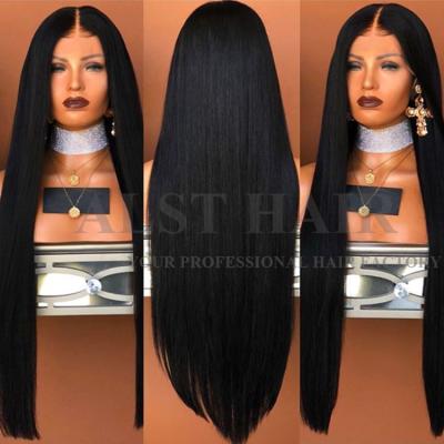 China Wholesale Cheap 100% Virgin Brazilian Silky Straight Hair Lace Front Wigs for sale