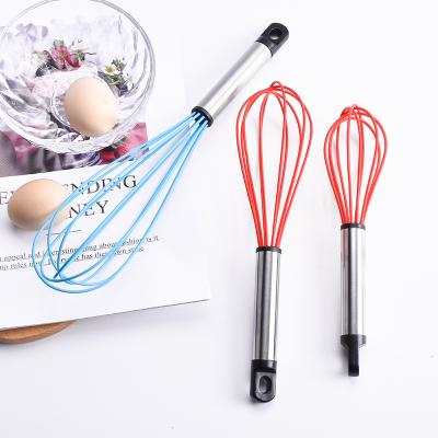 China Viable Amazon sells silicone egg beaterskitchen gadgetstainless steel handle egg mixer for sale