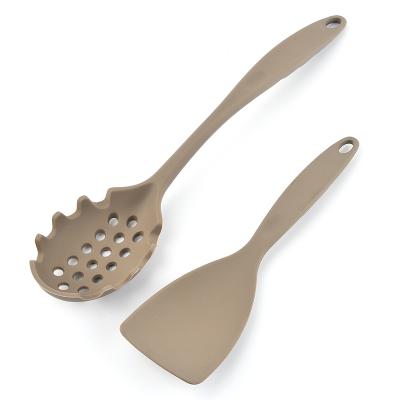 China Food Grade Silicone Viable Hot Spaghetti Spoon Spaghetti Strain Cooking Utensils for sale