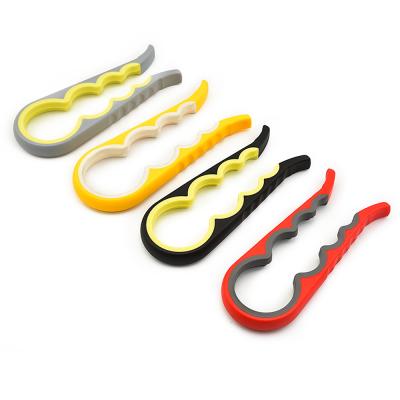 China Amazon Sustainable Hot Selling Rubber Plastic Kitchen Gadget Anti Slip 4 In 1 Can Opener for sale