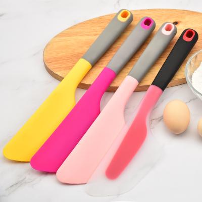 China Viable Wholesale Cake Scraper Silicone Stain Scraper Butter Mixer Kitchen Baking Mixing Scraper Heat Resistant for sale