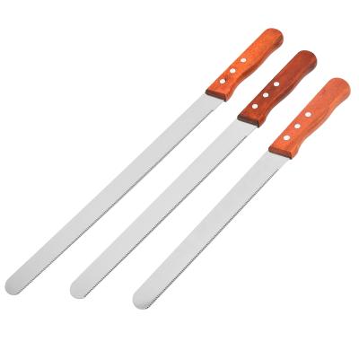 China Stainable 6.8.10.12 Inch Stainless Steel Cake Cream Decorating Bevel Frosting Spatula Baking Tool Kit for sale