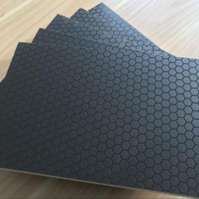 China Exterior Black Brown Anti-Slip Film Faced Plywood / Non-Skid Film Faced Plywood for sale