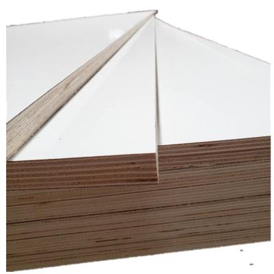 China Exterior White Laminated Coated Plywood / Glossy HPL Plywood For Furniture for sale