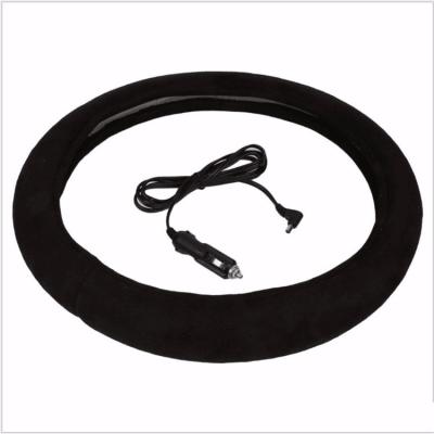 China 12v microfiber heated car steering wheel cover for sale