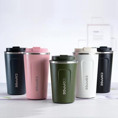 China Customized Logo 16oz Double Wall Stainless Steel PORTABLE Customized Vacuum Insulated Coffee Mug With Lid Car Vacuum Flask Travel Coffee Mug for sale