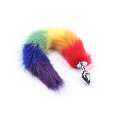 China Metaaluiteinde Bunny Tail Toy 40cm Anale de Haarspeld Vastgestelde OEM van de Stopstaart Te koop