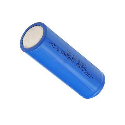 China Flat Top Toys 22650 2100mAh 3.2V 1000 Cycles Large Capacity Lithium Iron Phosphate Battery for sale