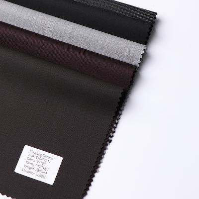 China Anti-Static Classical Wool Serge All Wool Fabric Merino Wool Twill Fabric Black Suiting Fabric for sale